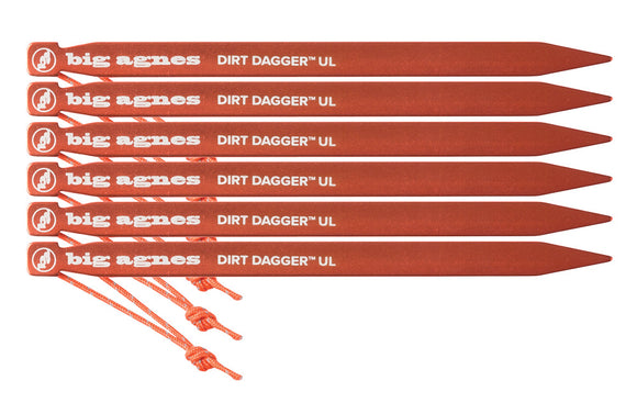 Big Agnes Dirt Dagger UL Tent Stakes: Pack of 6