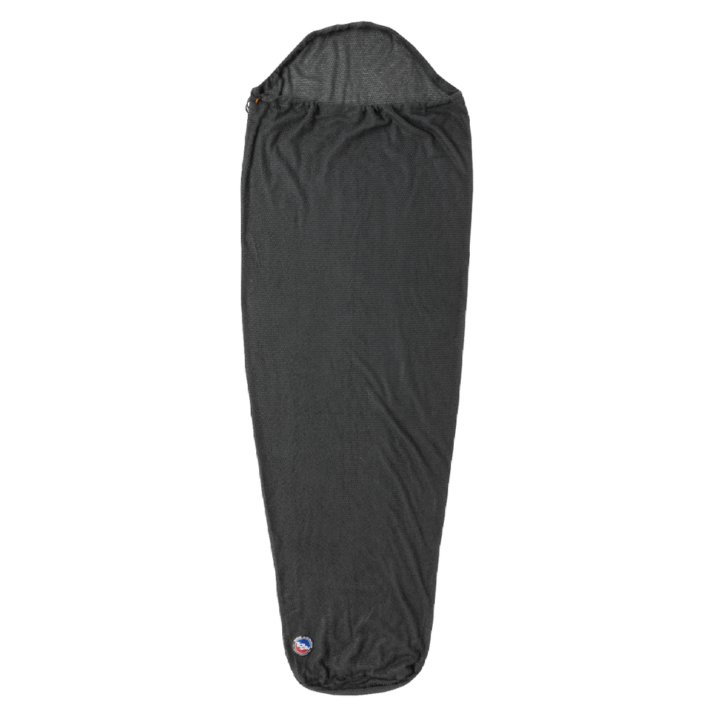 Black sleeping bag on a white background