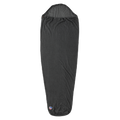 Black sleeping bag on a white background