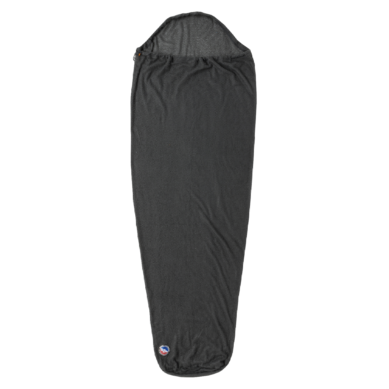 Black sleeping bag on a white background