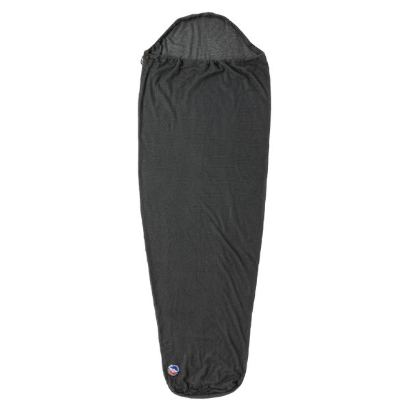 Black sleeping bag on a white background