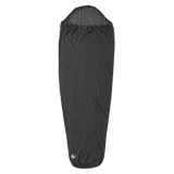 Black sleeping bag on a white background