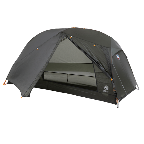Copper Spur UL1 Bikepack with a rolled-up sleeping pad inside on a white background