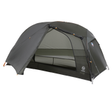Copper Spur UL1 Bikepack with a roll-up sleeping pad on a white background