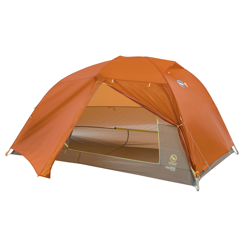 Orange and beige Copper Spur UL3 mtnGLO® tent on a white background