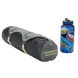 Copper Spur UL3 mtnGLO® Camping tent and water bottle on a white background