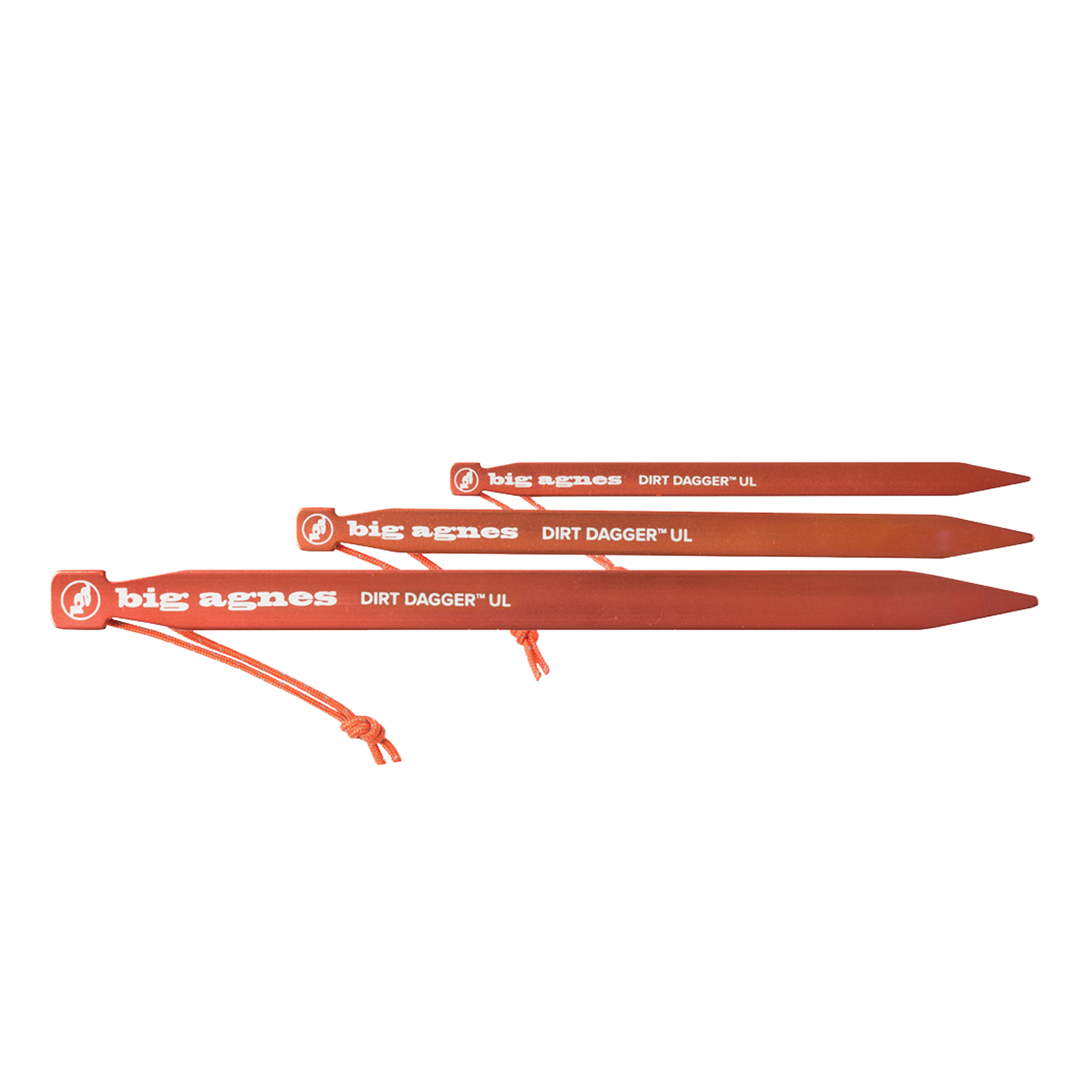 Dirt Dagger UL Tent Stakes Pack of 6 Side By Side