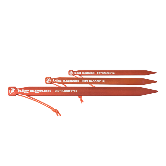 Dirt Dagger™ UL Tent Stakes: Pack of 30 Size Comp