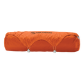 Orange sleeping bag on a white background