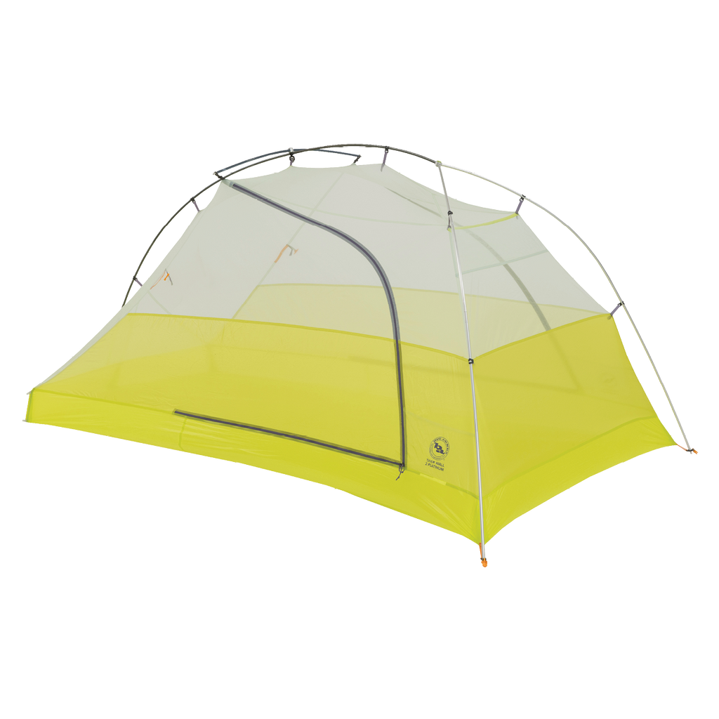 Yellow and gray tent on a white background