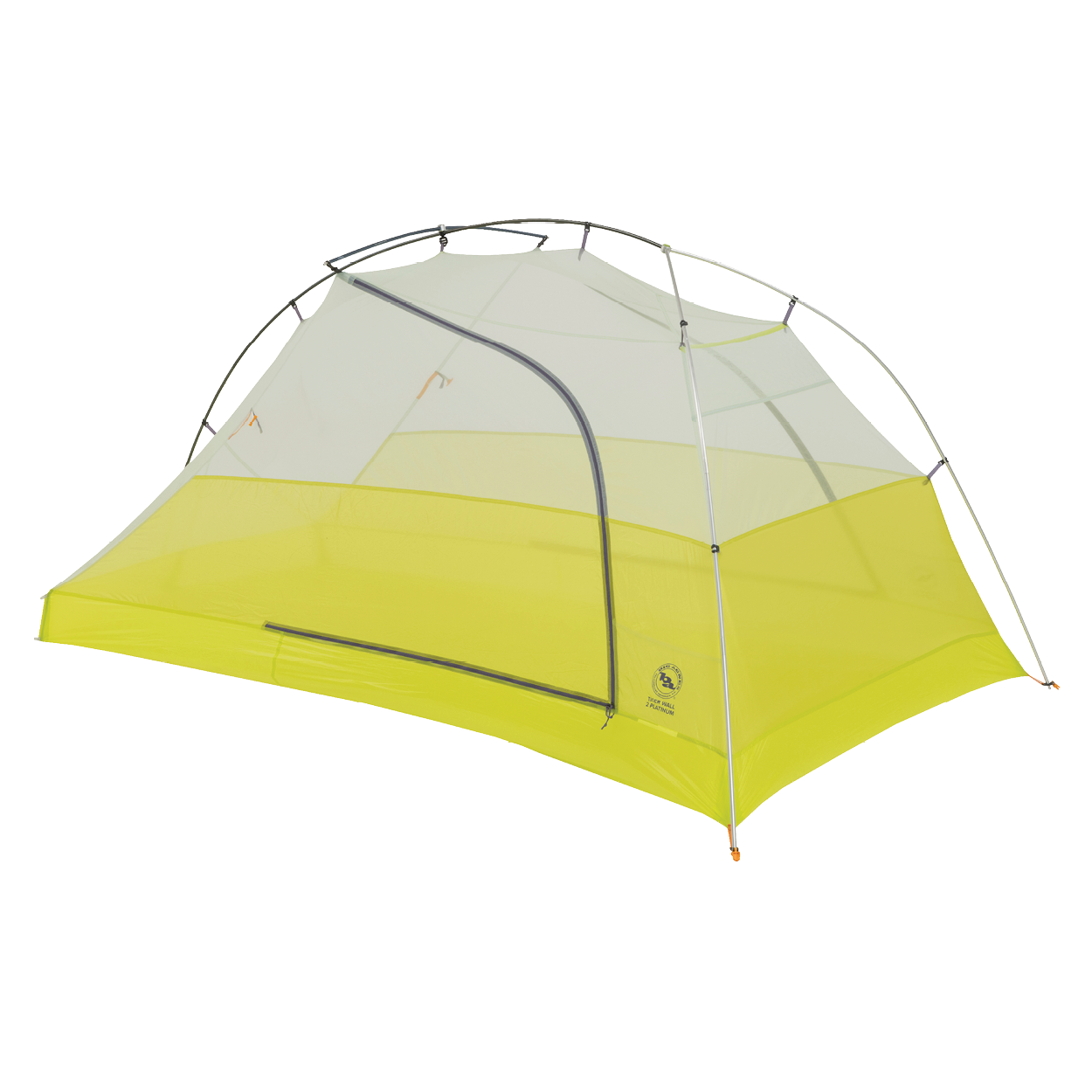 Yellow and gray tent on a white background