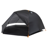 Black Tiger Wall UL2 Bikepack camping tent with orange accents on a white background
