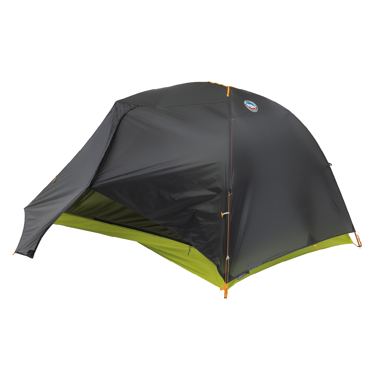 Black and green Tiger Wall UL2 Bikepack tent with a brand logo on a white background