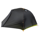 Black Tiger Wall UL2 Bikepack camping tent with a green base on a white background